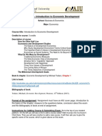 Econ Development Exam 1 Intro To Econ Development