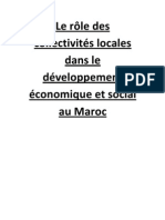 Le Rôle Des Collectivités Locales Dans Le Développement Économique Et Social Au Maroc