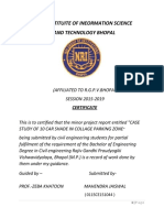 Nri Instituite of Ineormation Science and Technology Bhopal: Certificate