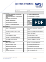 Electrical Inspection Checklist Genaral