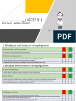 Edexcel IGCSE Biology 9-1 Checklist - Double Award