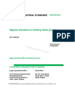 Nigerian Standard For Drinking Water Quality