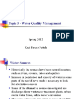 Topic 5 - Water Quality Management