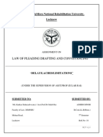 Law of Pleading Drafting and Conveyancing: Dr. Shakuntalamisra National Rehabilitation University, Lucknow