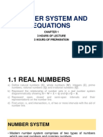 Chapter 1 - Number System and Equations