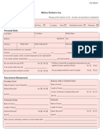 Application Form Metro