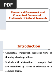 Theoretical and Conceptual Frameworks