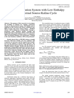 Power Generation System With Low Enthalpy Geothermal Source:Kalina Cycle