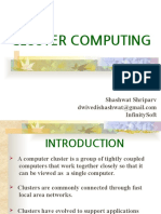 Cluster Computing: Shashwat Shriparv Infinitysoft