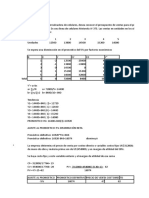 Ejercicio Presupuesto Ventas