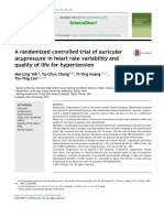 A Randomized Controlled Trial of Auricular Acupressure in Heart Rate Variability and Quality of Life For Hypertension