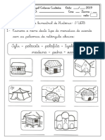 Avaliação de História 1º Ano - 2019