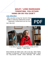 Tessa Hadley - Long Marriages Are Interesting. You Either Hang On or You Don't'