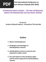 Interdisciplinary Science - The Way Approaches Needs For Researching On Southeast Region