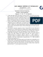 Thermal Engineering Assignment - II and OBT Questions