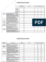 ISO 14001 Element Checklist