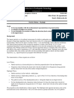 Introduction To Earthquake Seismology: Assignment 2