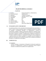 Sílabo de Gerencia Avanzada I I. Datos Informativos