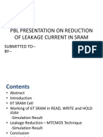 Reduction of Leakage Current in 6t SRAM Cell