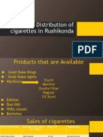 Sales and Distribution of Cigarettes in Rushikonda: Presented by G.N.S Prasadarao 1226115109