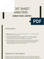 Cost Sheet Analysis:: Dabur India Limited