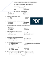 Question Paper Food Science Technology PDF