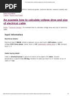 An Example How To Calculate Voltage Drop and Size of Electrical Cable