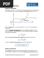 Solving For Tangent and Normal Lines PDF