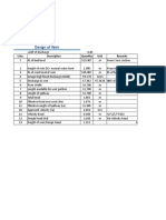 Design of Weir: S.No. Description Quantity Unit Remarks