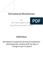 Derivational Morphemes