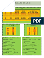 Likes and Dislikes: To Love To Hate