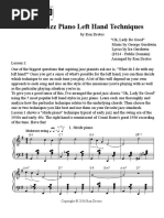 Jazz Piano Left Hand Techniques Complete Ebook PDF