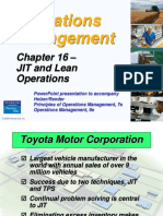 Operations Management: - JIT and Lean Operations