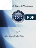 A/V Terms & Vocabulary