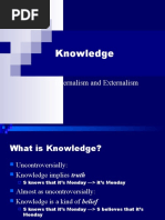 Knowledge: Internalism and Externalism