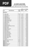 Price List Buah & Sayur Per Maret'19 - Summarecon