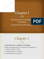 Introduction To Analytical Chemistry Prepared By: Jade Juegos