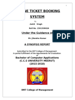 Synosis of AIRLINE TICKET BOOKING SYSTEM