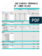 Tabela de Calculo de Carga Termica