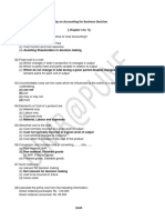 Mcqs On Accounting For Business Decision (Chapter 3 To 5) : (A) Can Not (B) Can (C) May or May Not (D) Must