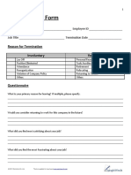 Exit Interview Form