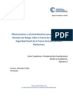 1.4 Informe Sobre La Ley Organica de Seg Social de La FANB