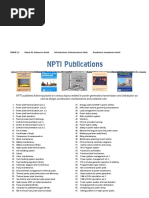 NPTI Publications - NPTI DELHI