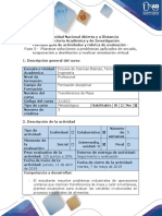 Guía de Actividades y Rúbrica de Evaluación - Fase 3 - Plantear Soluciones A Problemas Aplicados de Secado, Evaporación y de