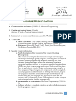 Course Specification: Umm Al-Qura University