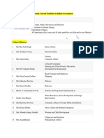 Important Current Portfolios in Indian Government