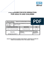 Procedure For Eye Irrigation For Adults and Children