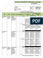 Individual Performance Commitment and Review Form (Ipcrf) For Teacher I-Iii SY 2018-2019