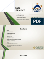 Strategic Management: Group Members Hussain Bhagat Syed Usama Akhtar Muhammad Nabeel Anwer