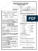 Saint Michael Academy of Valenzuela Third Periodical Examination Science Grade 4 Grade 10